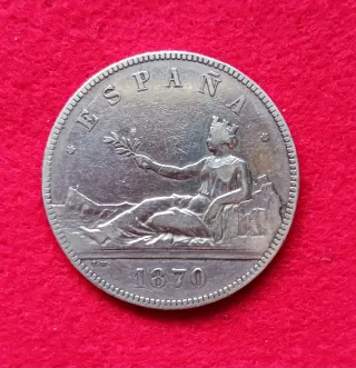 Moneda 5 Pesetas 1.870 España