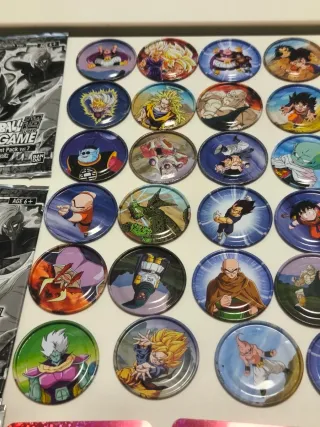 Lote Dragon Ball Z Cartas y Chapas