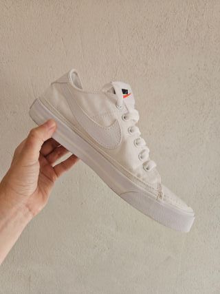 Zapatillas Nike Lona Blancas Talla 37