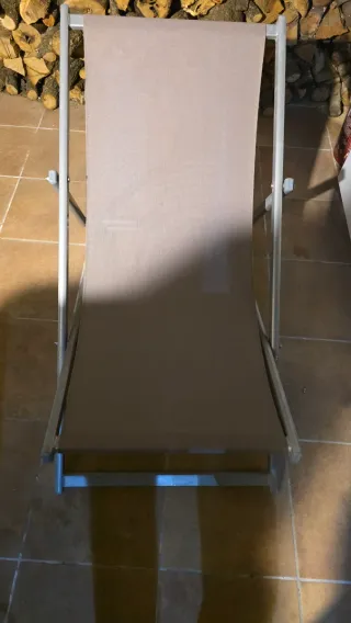 Hamaca de terraza beige y gris