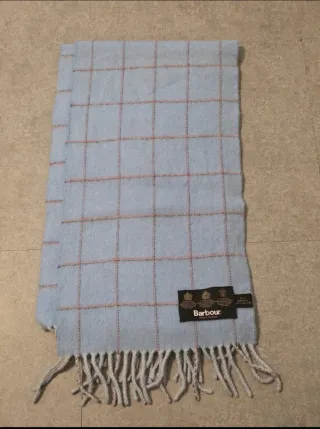 Sciarpa Barbour uomo azzurra a quadri