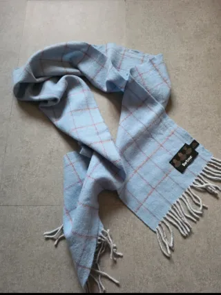 Sciarpa Barbour uomo azzurra a quadri