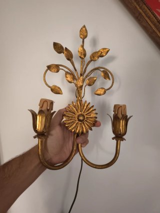 Apliques italianos vintage dorados