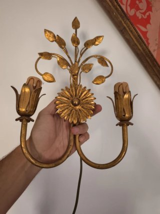 Apliques italianos vintage dorados