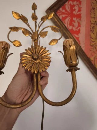 Apliques italianos vintage dorados