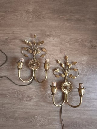 Apliques italianos vintage dorados