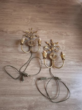 Apliques italianos vintage dorados
