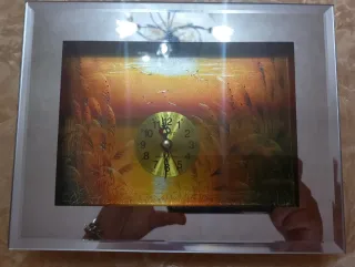 Orologio da appoggio con cornice a specchio