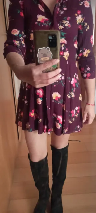 Vestido estampado floral mujer Talla XS