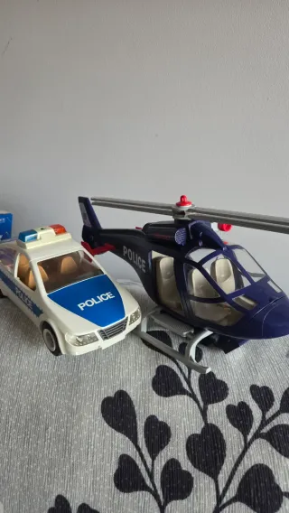 Helicóptero Playmobil Policía Azul