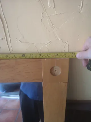 Espejo grande de madera y cristal