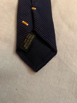 Cravatta pura seta blu e oro