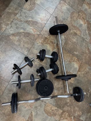 Set de pesas y barras