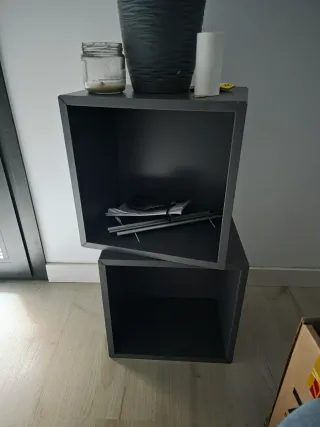 Cubos de almacenaje Ikea negros