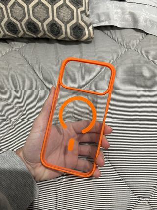 Custodia iPhone 14 Pro Max Arancione Trasparente