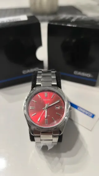 Reloj Casio MTP-1302PD Rojo/Plata