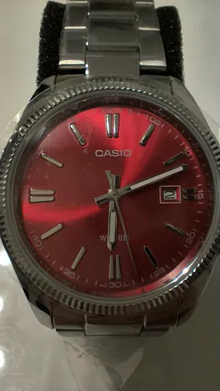 Reloj Casio MTP-1302PD Rojo/Plata