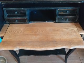 Escritorio secreter vintage negro madera