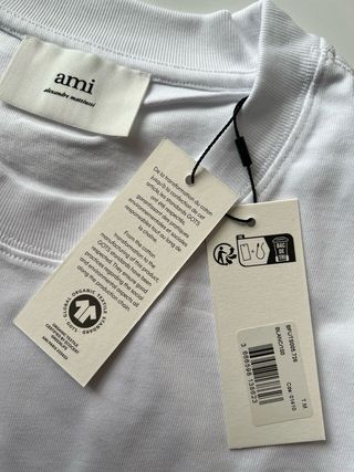 Camiseta AMI Paris blanca oversize M