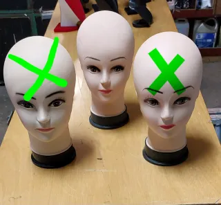 Maniquíes para pelucas, gorros, sombreros