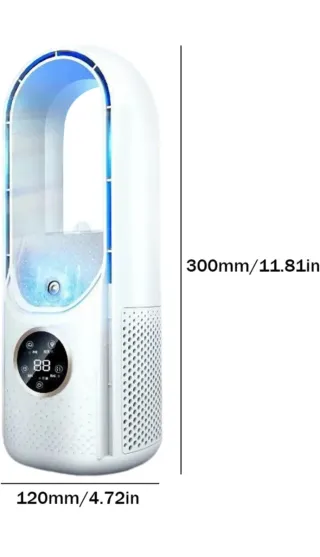 Ventilador Portátil sin Aspas Blanco/Azul