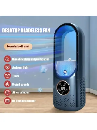 Ventilador Portátil sin Aspas Blanco/Azul