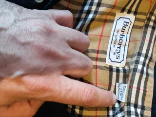 Camisa Burberry Pana Azul Talla L Hombre Nueva