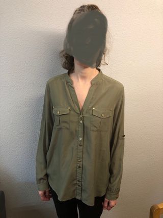 Blusa manga larga caqui Talla M