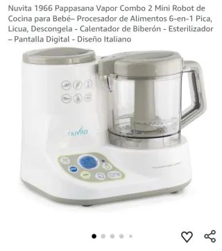 Robot Cocina Bebé Nuvita 1966 Pappasana Vapor Comb