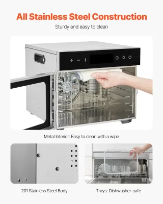 Disidratatore Alimentare 6 Vassoi in Acciaio Inox