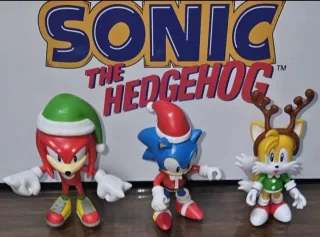 Lote 3 Figuras Sonic Navideñas