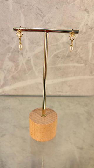 Pendientes bebé oro 18k perla