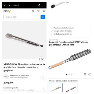 Set 3 pz attrezzi barbecue