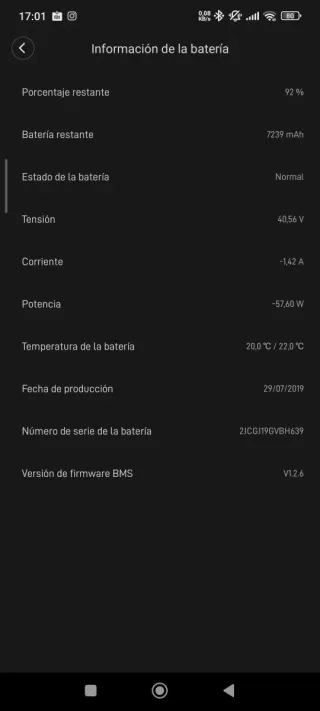Patinete Xiaomi M365 - Batería cuidada