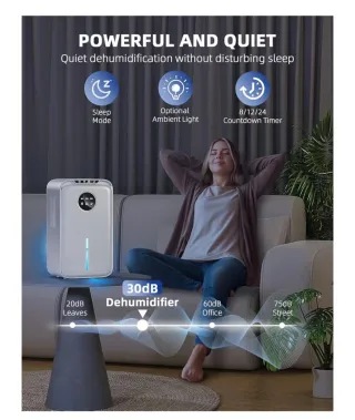 Deshumidificador 810ml/día Blanco