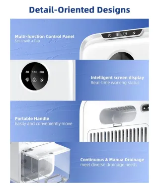 Deshumidificador 810ml/día Blanco