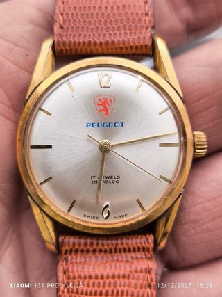 Reloj Peugeot Automático 17 Jewels Incabloc