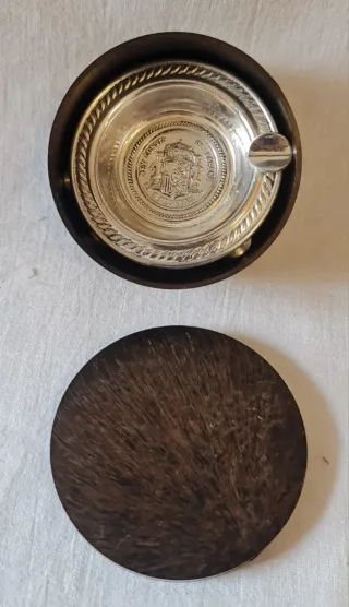 4 Ceniceros Alpaca Moneda 5 Pesetas con estuche