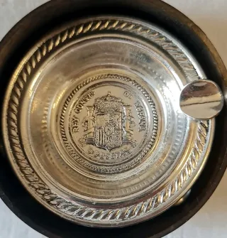 4 Ceniceros Alpaca Moneda 5 Pesetas con estuche