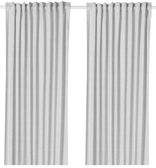 Cortinas Ikea Hannalill Gris (2x) 100% Algodón