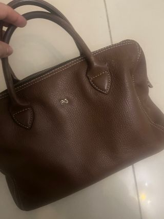 Bolso Purificación García Marrón.