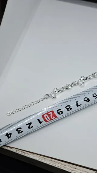 Pulsera Corazones y Rosas Plata 925