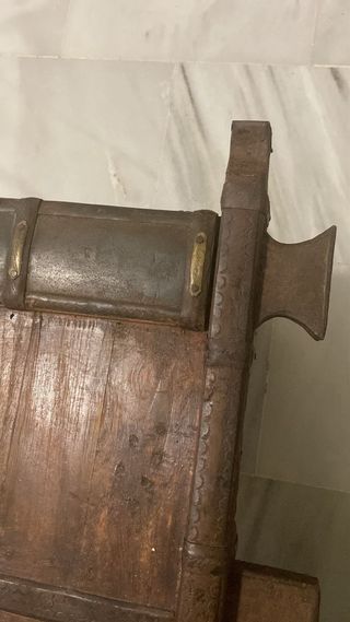 Mesa India Antigua Madera y Metal 1920