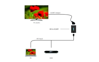 Convertitore da HDMI Scart Adattatore Video Audio