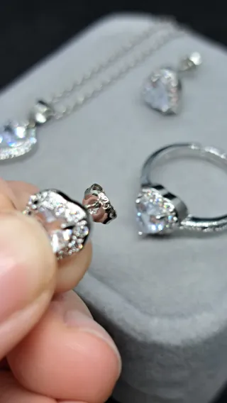 Conjunto de Joyas Plata Corazón