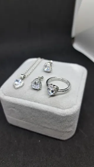 Conjunto de Joyas Plata Corazón