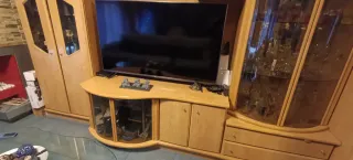 Mueble modular salón madera color haya