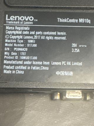 Mini PC Lenovo M910q i5 6600T