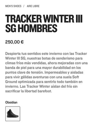 Botas VivoBarefoot Tracker Winter III SG Talla 44