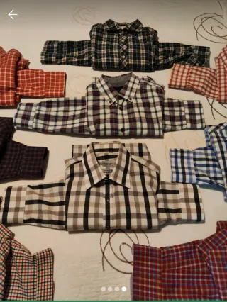 Camisas de cuadros manga larga